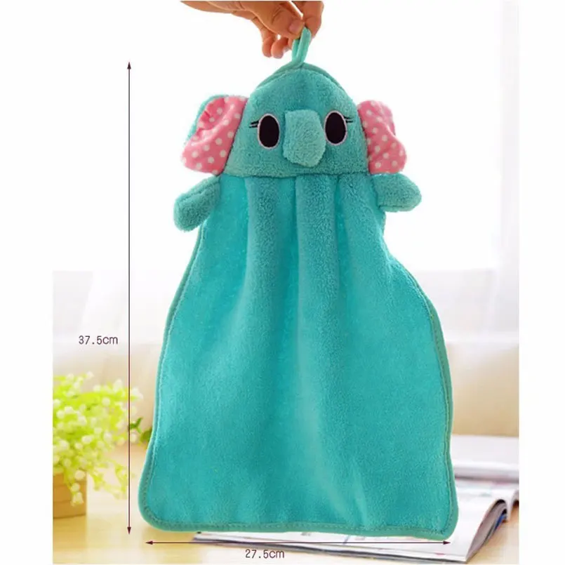 1 шт. мягкие коралловые бархатные Мультяшные Полотенца кухонные подвесные