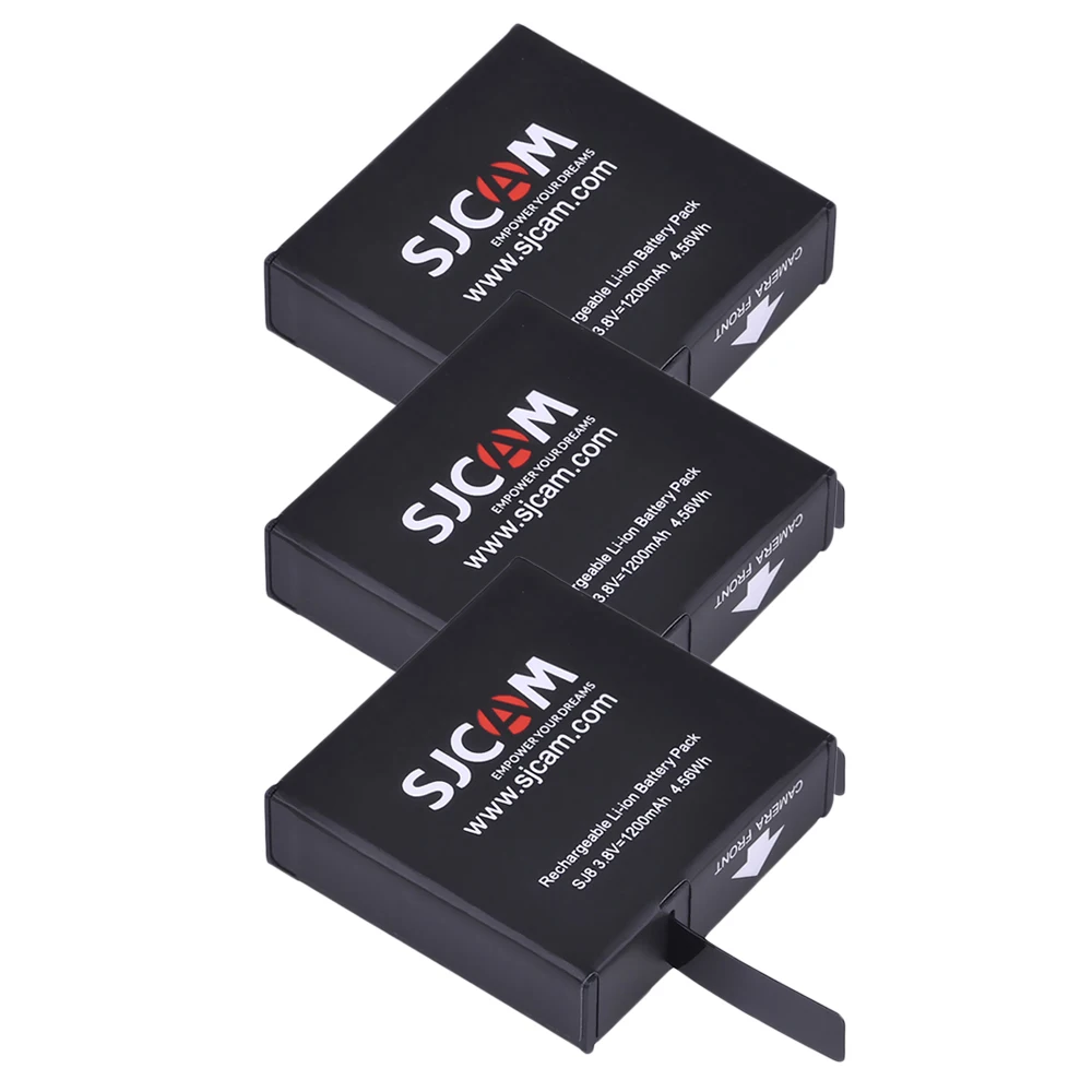 3pcs 1200mah original sjcam sj8 battery led 3slots usb charger for sj8 pro plus air action camera free global shipping