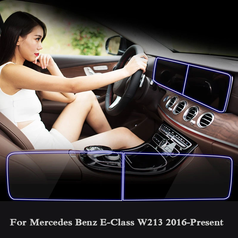 Автомобильный Стайлинг приборной панели пленка для Mersedes Benz E-Class W213- навигация gps закаленная пленка устойчивая к царапинам внутренняя наклейка