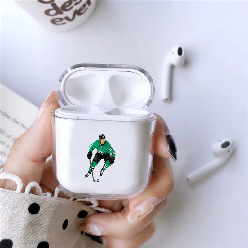 Чехол для Airpods 2 1 защитный чехол для хоккеиста прозрачный ПК беспроводной чехол для наушников s для Apple Airpods