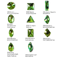 ctpa3bi peridot mix shape sew on rhinestones for handicrafts crystal green diy wedding dress decoration sewing bags accessories