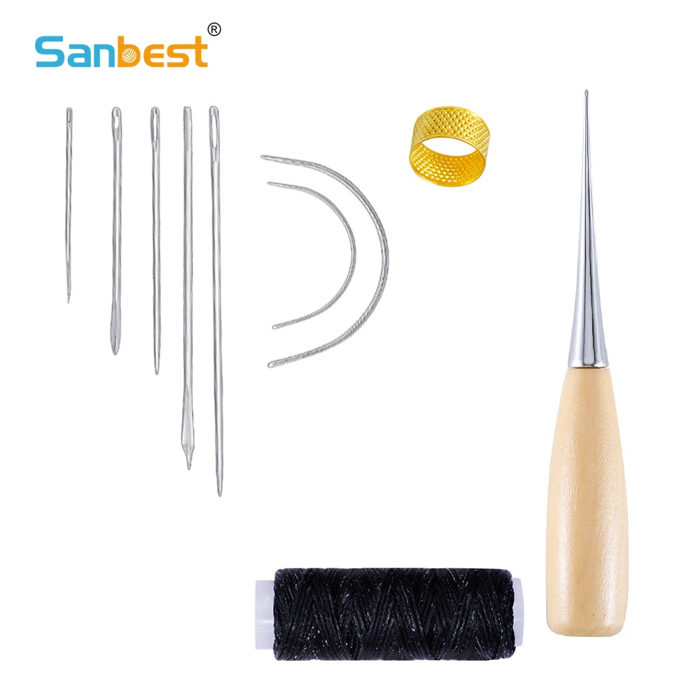 Sanbest 10 шт. ручные инструменты для рукоделия из кожи ручной работы кожаные