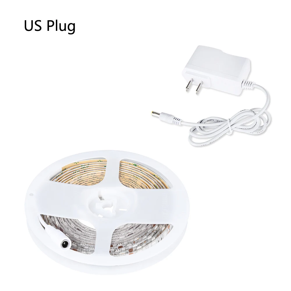 Strip With US Plug Светодиодный светильник Phyto для выращивания растений с адаптером питания 1 м 2 м 3 м 4 м 5 м SMD 5050 60 Светодиодный s/m светодиодный диодный фитоусилитель полный спектр для растений - Испускаемый цвет: Strip With US Plug