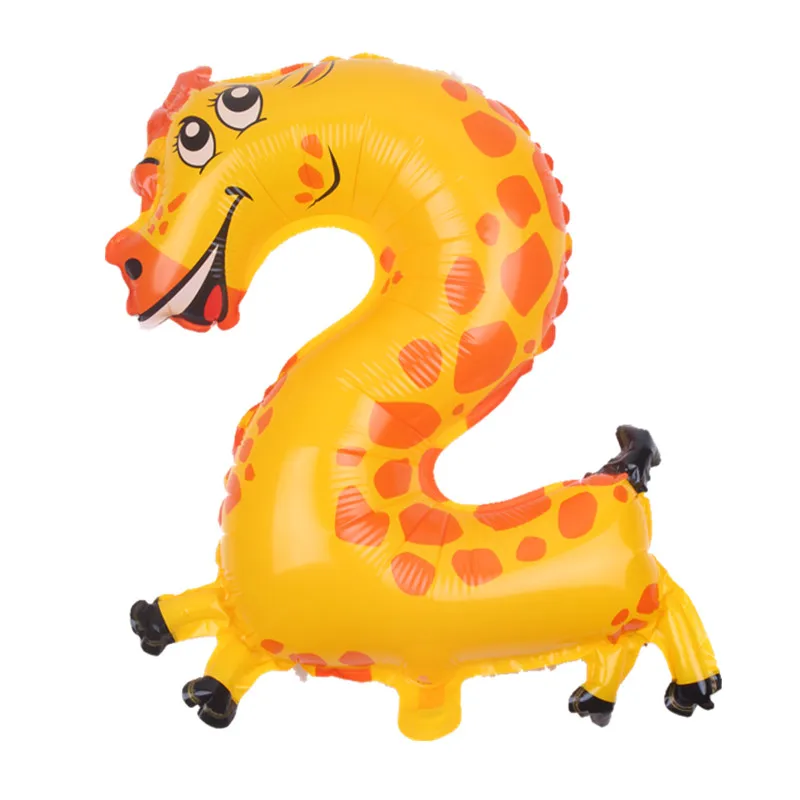 Бесплатная доставка Новые Алюминиевые воздушные шары с животными для детей 0-9 на