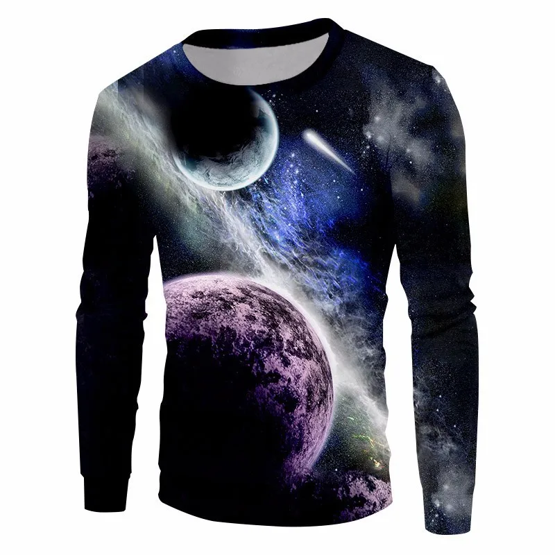 OGKB модный мужской/женский крутой принт Planet Space 3d Толстовка с капюшоном мужские