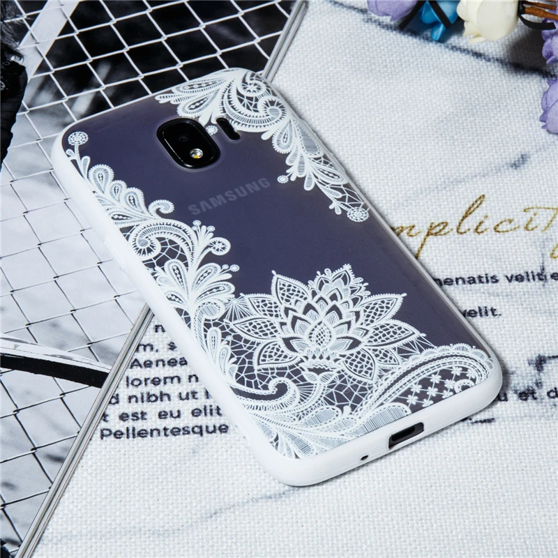 For Samsung Galaxy J2 Pro Case 2018 Lace Flower Relief Phone Cover Coque Fundas |