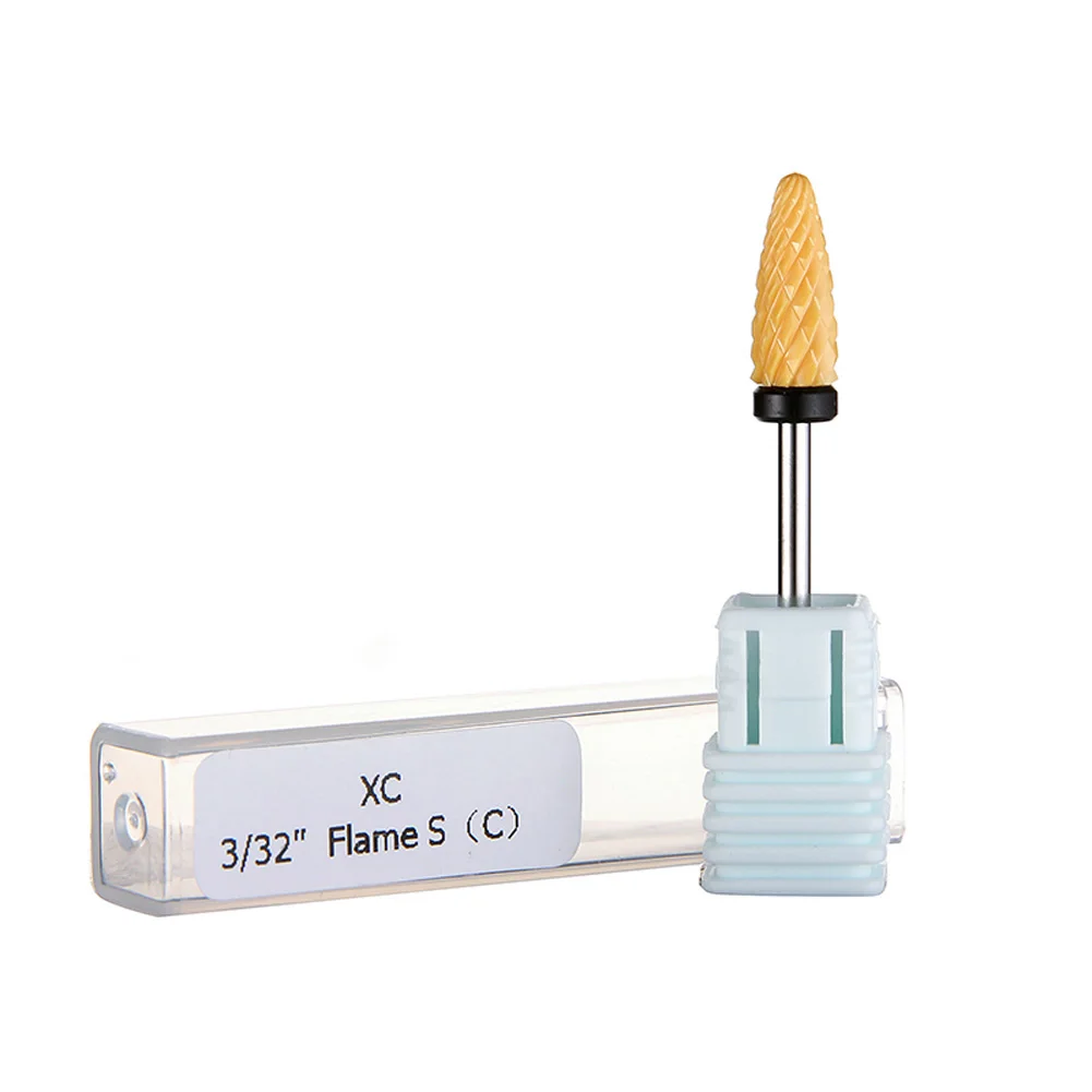flame XC Лучшая керамическая головка дрель для ногтей шлифовальный для омертвевшей кожи Маникюр, Полировка Ногтей Педикюр Инструмент QQ99 - Цвет: flame XC