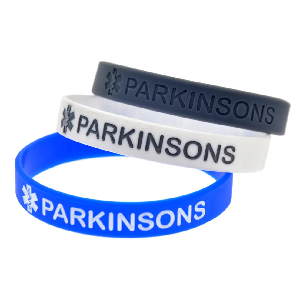 OBH 50 шт. силиконовый браслет Parkinsons 3 цвета взрослый размер|bracelets for|wristband braceletsilicone