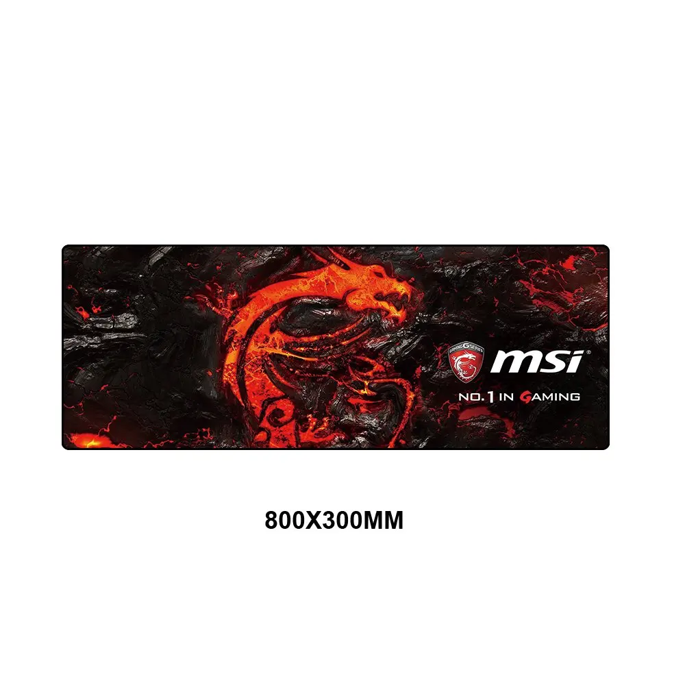 MSI-013-80x30 MSI коврик для мыши большой XXL геймер Противоскользящий резиновый коврик игровой коврик для мыши к клавиатуре ноутбук скорость мыши мышь стол игровые коврики - Цвет: MSI-013-80x30