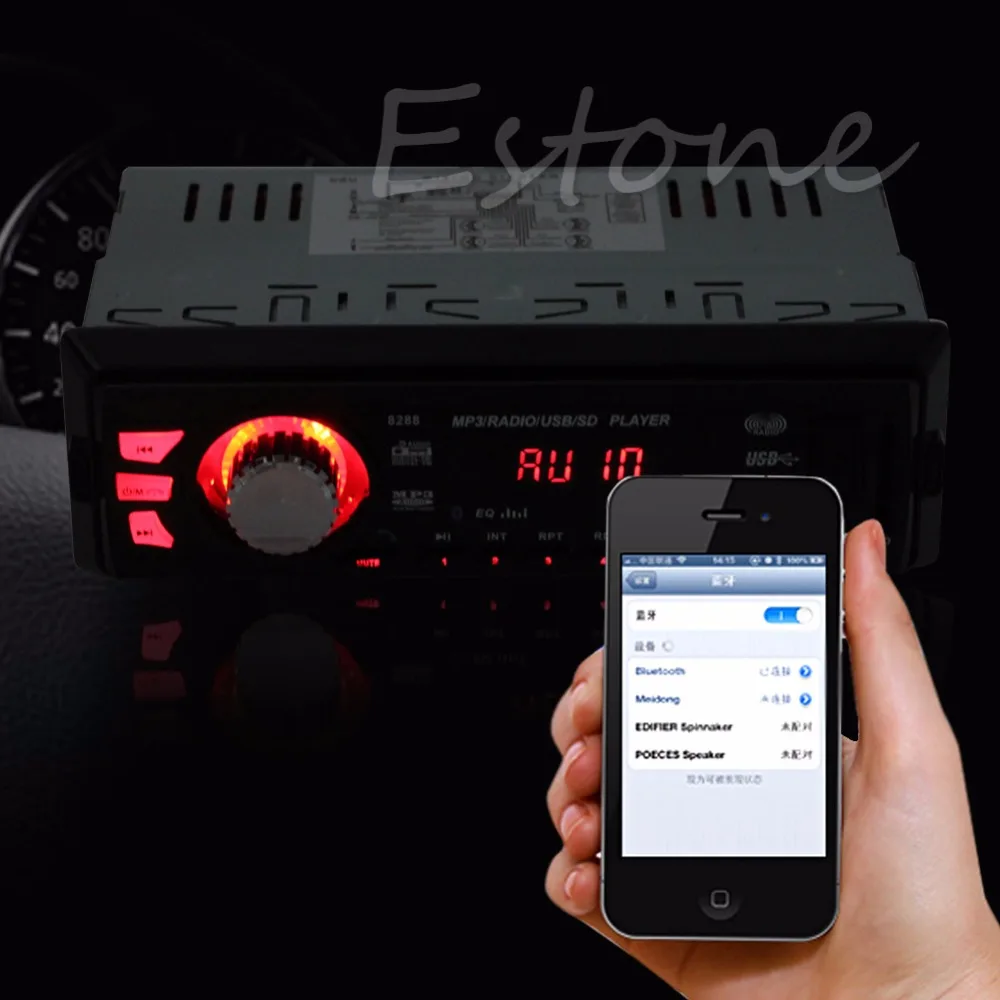 Новинка; 1 комплект детский DC 12 V Bluetooth громкой связи Авто Радио стерео аудио плеер в-тире вспомогательный приемник SD/USB/MP3 fm-радиоприемник