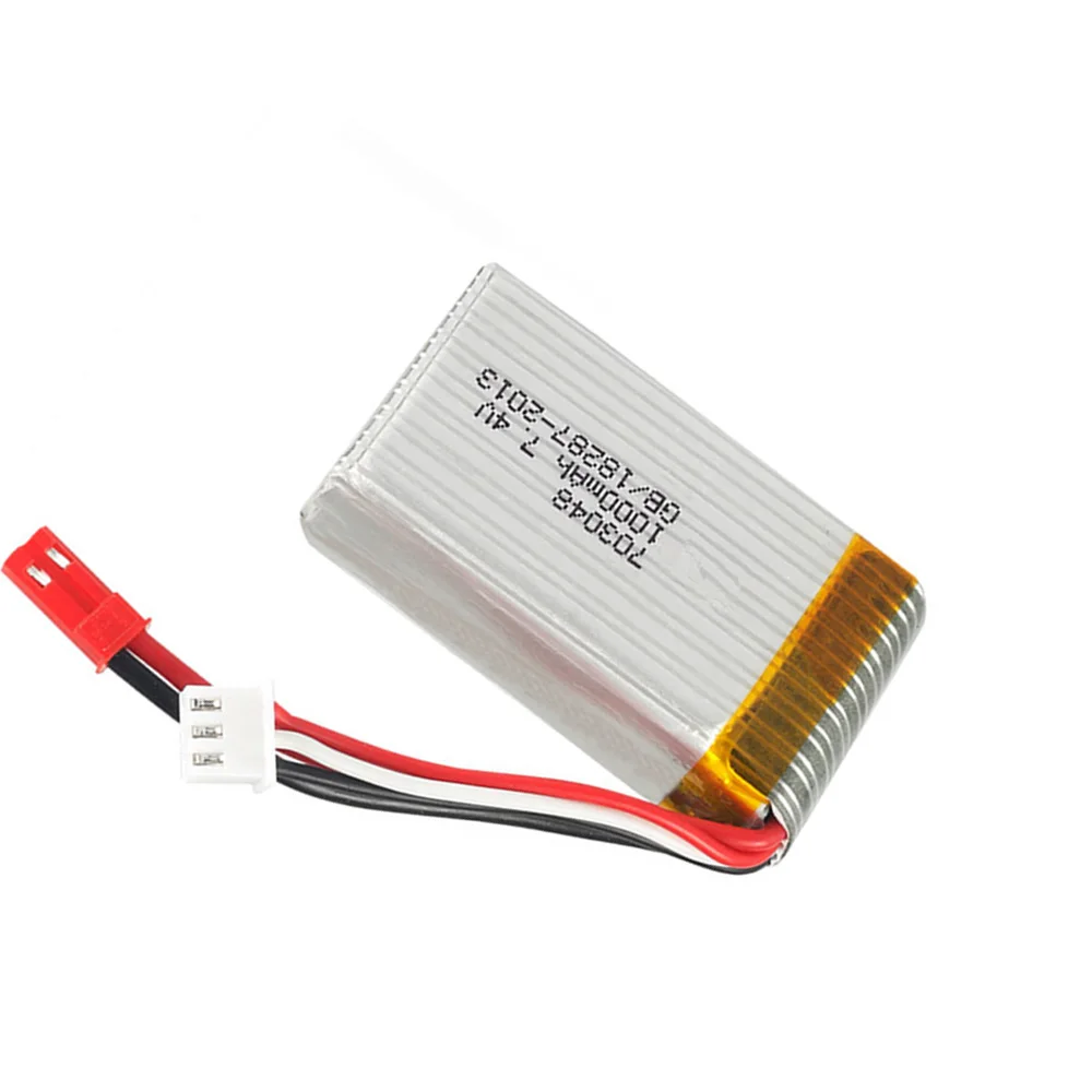 Аккумулятор Lipo для игрушек MJXRC X600 2S 7 4 В 1000 мАч 703048 с разъемом JST/SM/T/EL-2P/SMALL TAMIYA |