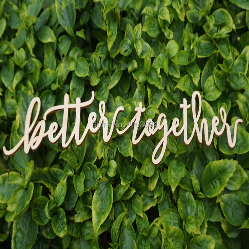 Свадебные стулья с надписями Better together свадебные украшения знаки Signs каллиграфией