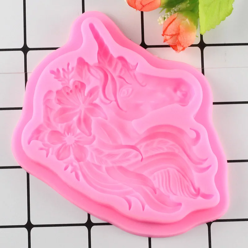 Sugarcraft Единорог силиконовый Фондант для форм кекса формы торт декоративное устройство для шоколада форма для мастики смолы глины резиновые формы