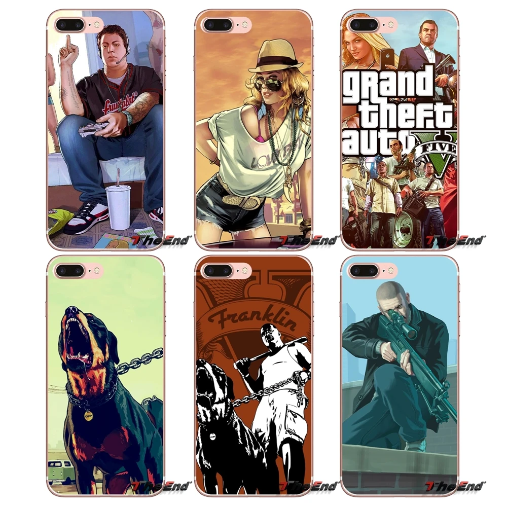 Чехол из ТПУ Grand Theft Auto V GTA 5 Cross для HTC U11 One M7 M8 A9 M10 E9 Desire 630 530 626 628 816 820 Motorola G G2