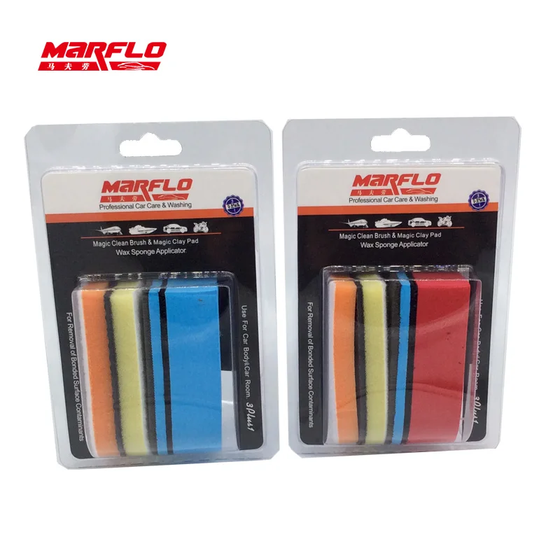 Marflo Nano щетка для мытья автомобиля Волшебная глиняная подкладка губка воска блок