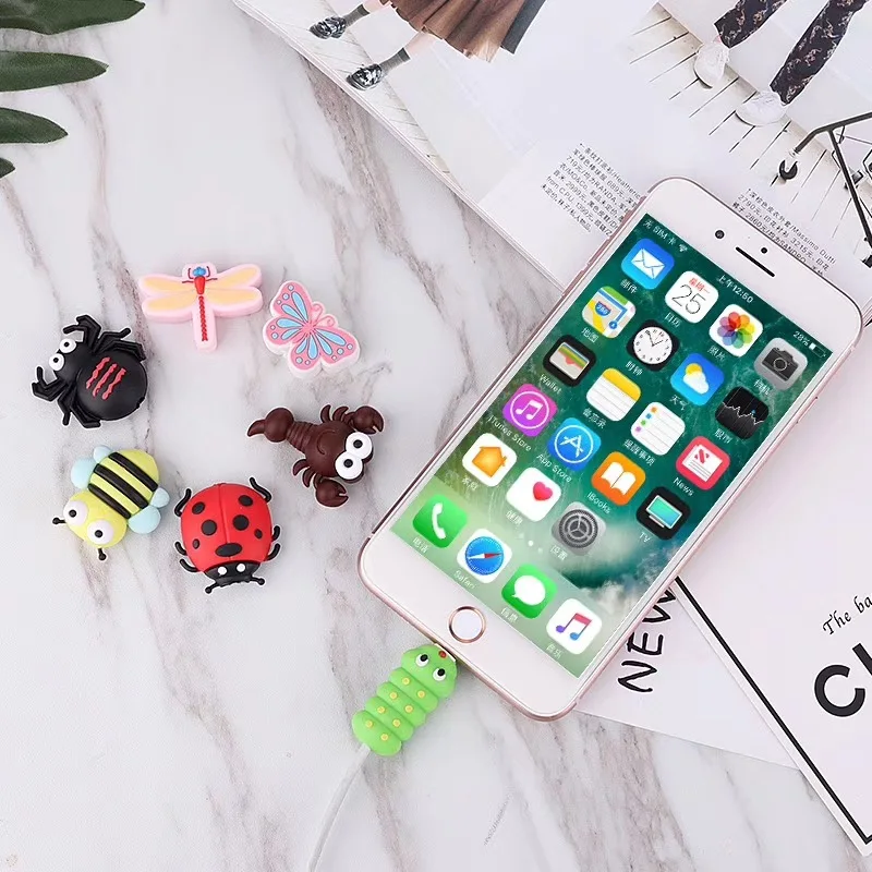 Новый инструмент для намотки кабеля от насекомых милый защитный кабель iPhone