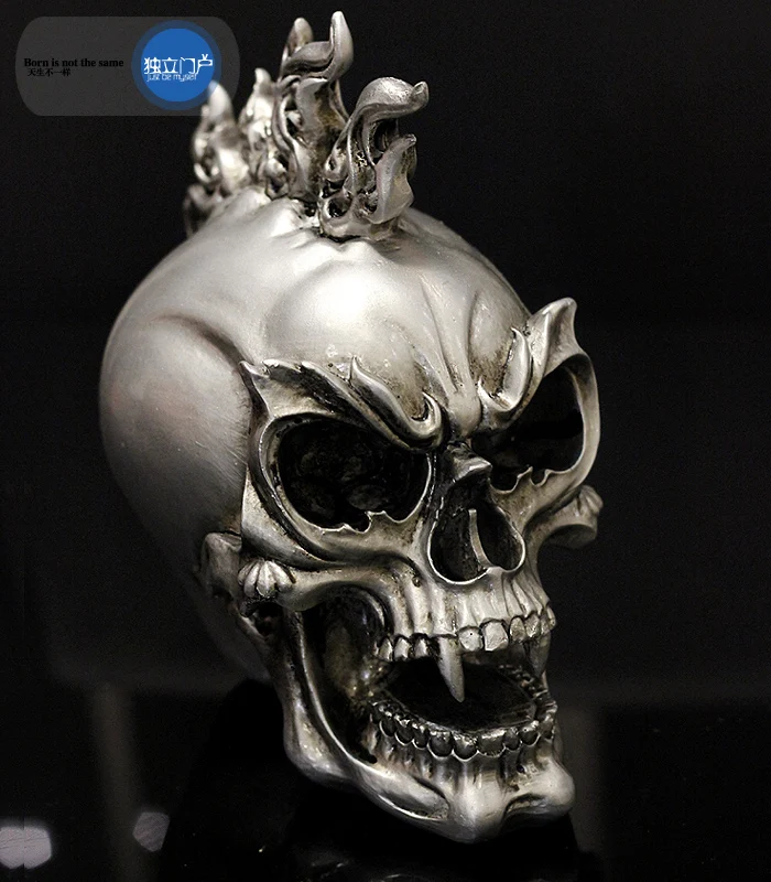 Панк Рок декоративный череп тату бар локомотив украшения на Хэллоуин Смола