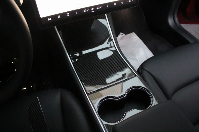 Tesla Modle 3 3D наклейка из углеродного волокна на подлокотник коробка панель