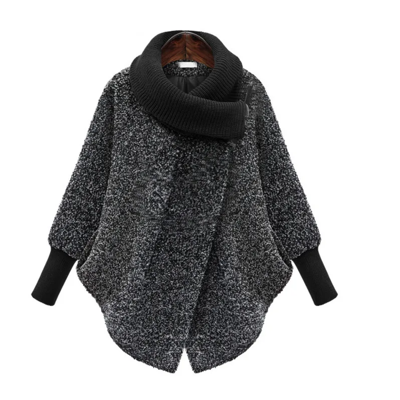 LANMREM Autumn Winter New Fashion Casual Women Short Solid Color Loose Large Size Woolen Coat TC114