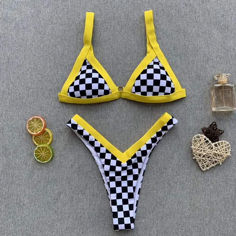 Лоскутная леопардовая пляжная купальная одежда V-shape Porno Panty+ мягкий пуш-ап бюстгальтер костюм наборы Женский купальник сексуальное нижнее белье набор