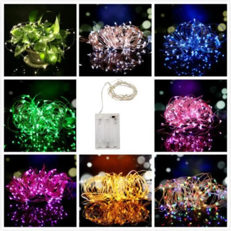 Hoomall светодиодная сказочная гирлянда с медным проводом работающая от батареей