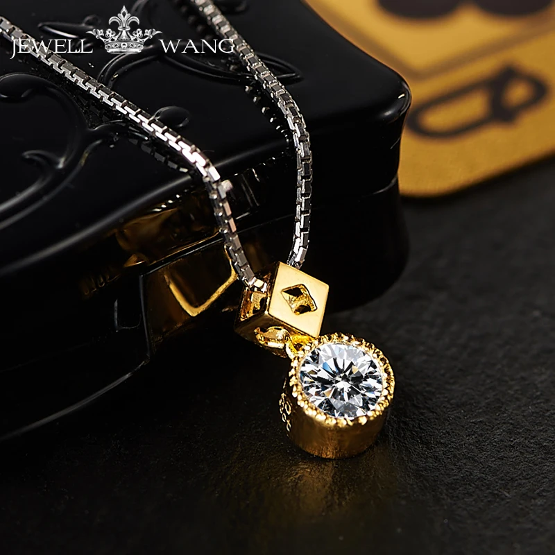 Jewelwang Moissanite подвески для женщин сертифицированный цвет De/LC 0.3ct роскошная фантазия