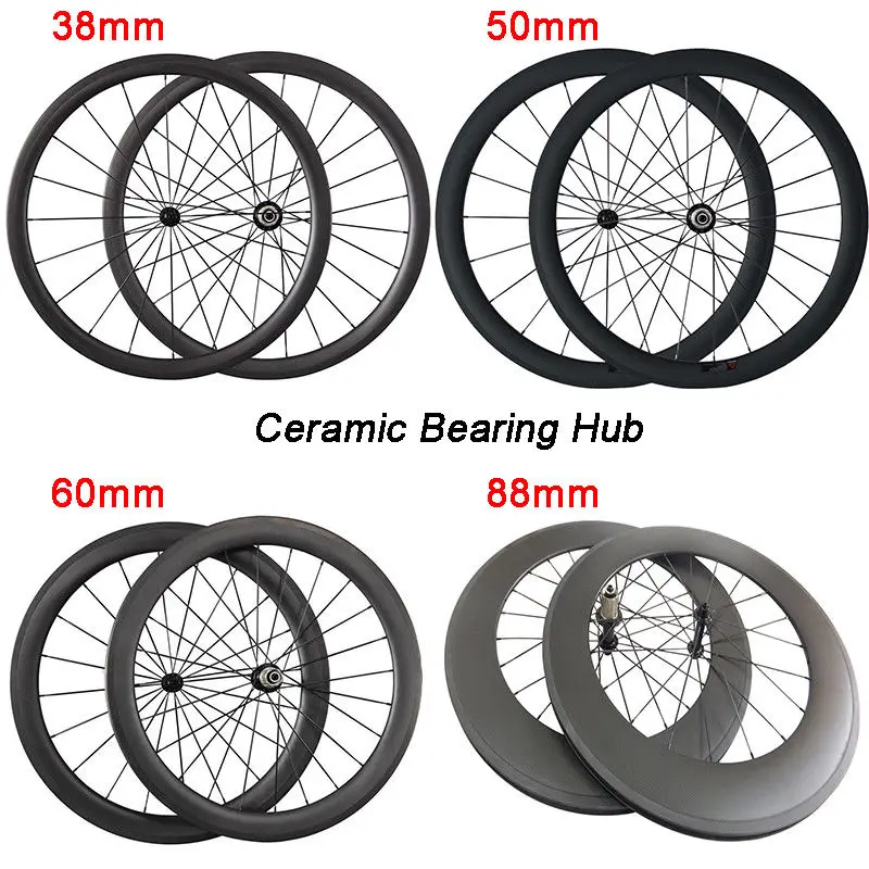 OZUZ Powerway R13 керамический подшипник ступицы шоссейные велосипедные колеса 38 50 88