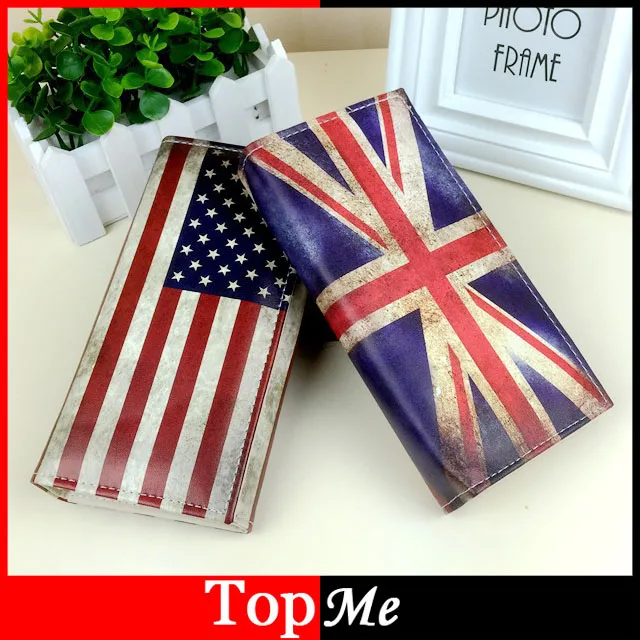 Женские кошельки женские сумки с флагом стильное портмоне для монет визитница