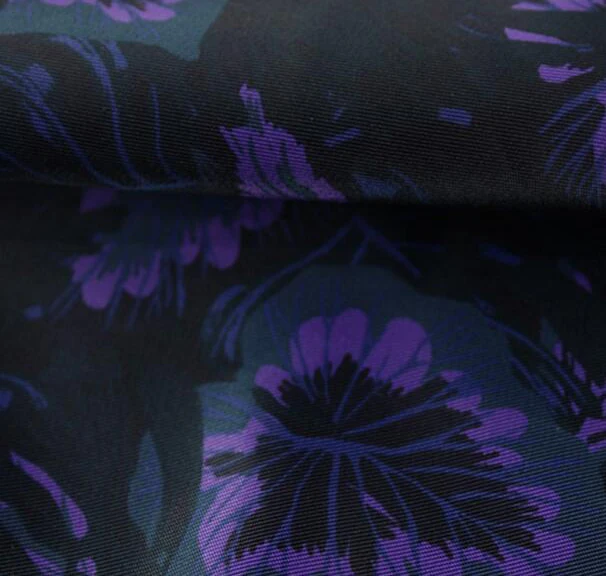 Романтический фиолетовый цветочный принт полиэстер подкладочная ткань 50x140 см |