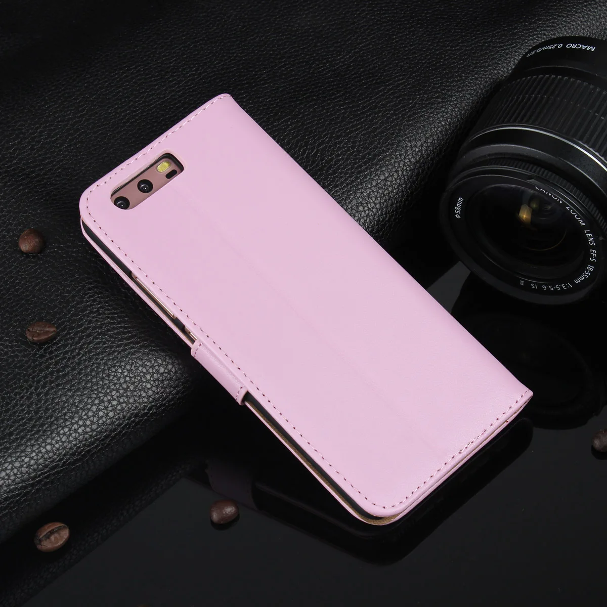 Премиум кожаный флип-чехол Роскошный кошелек чехол для телефона для huawei Ascend P10 держатель для карт кобура чехол для телефона для huawei P10 GG - Цвет: Розовый