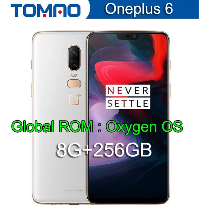 Смартфона Oneplus 6 8G 256G Восьмиядерный процессор Snapdragon 845 Android 8,1 двойной задний Camrea 20+ 16 Мп 4G, мобильный телефон с функцией отпечатка пальца ID