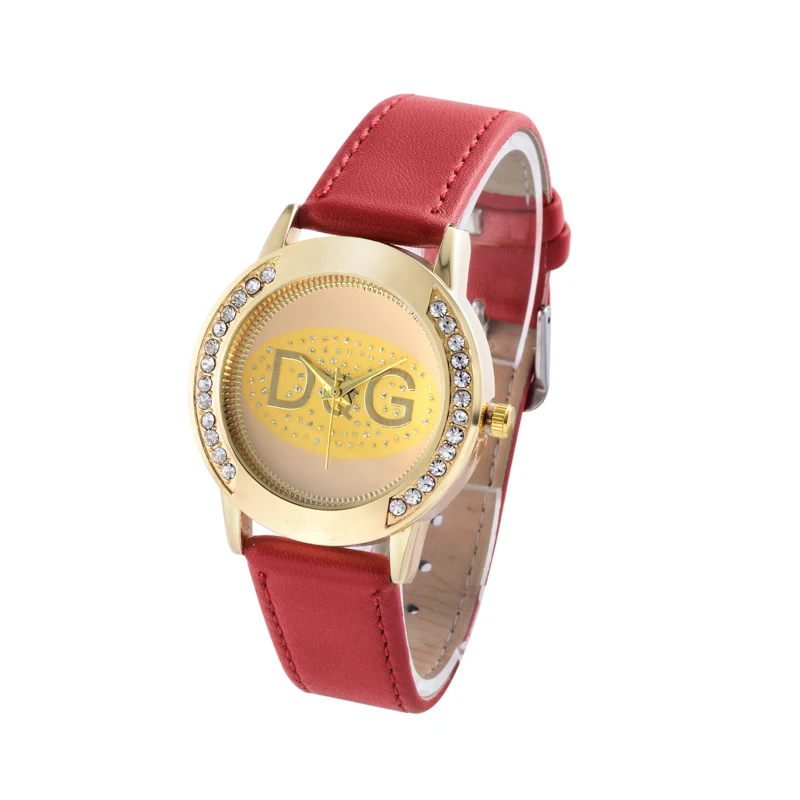 Reloj mujer новые модные женские часы с кристаллами из кожи люксовый бренд DQG