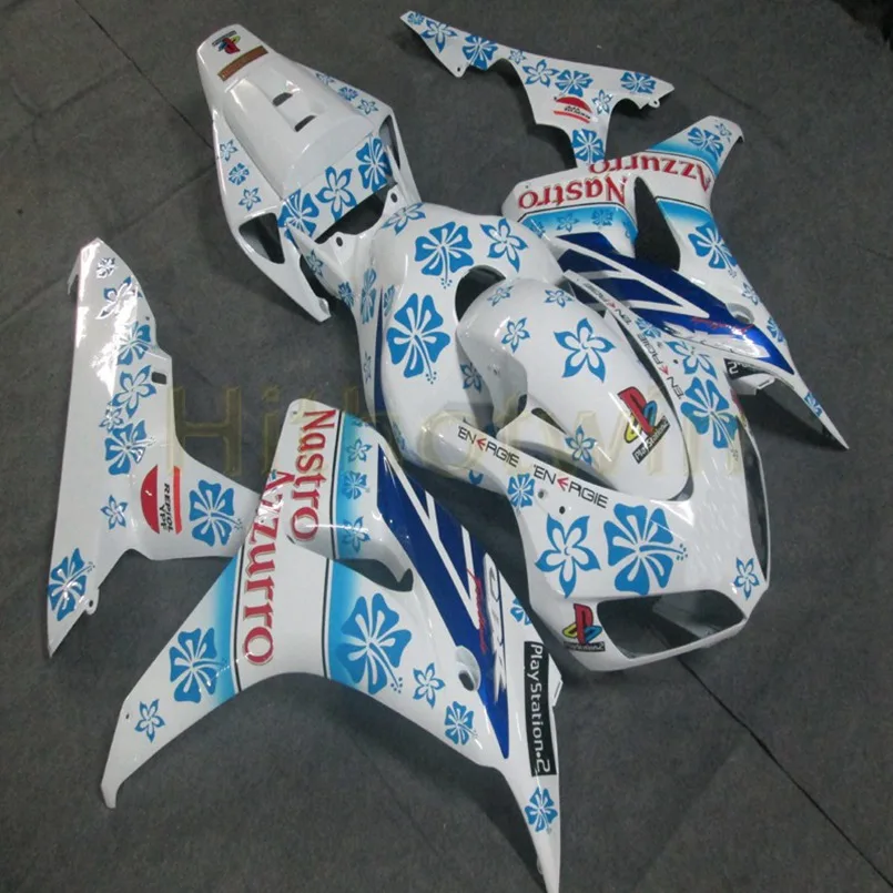 

Обтекатели для мотоцикла CBR1000RR 2006 2007 CBR 1000RR, комплект кузова + ботинки + крышка бака + литьевая форма, Синий Белый ABS M2