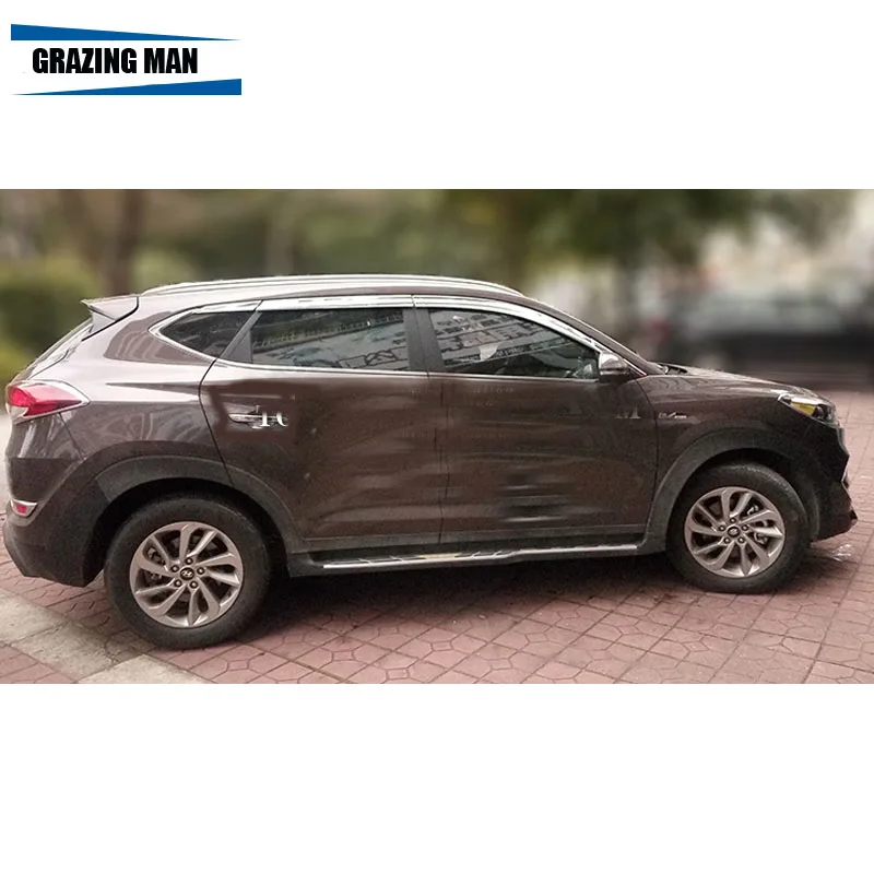 

Sun visor Plating chrome Car Window Visor Wind Deflector Sun Rain Guard Defletor for santafe