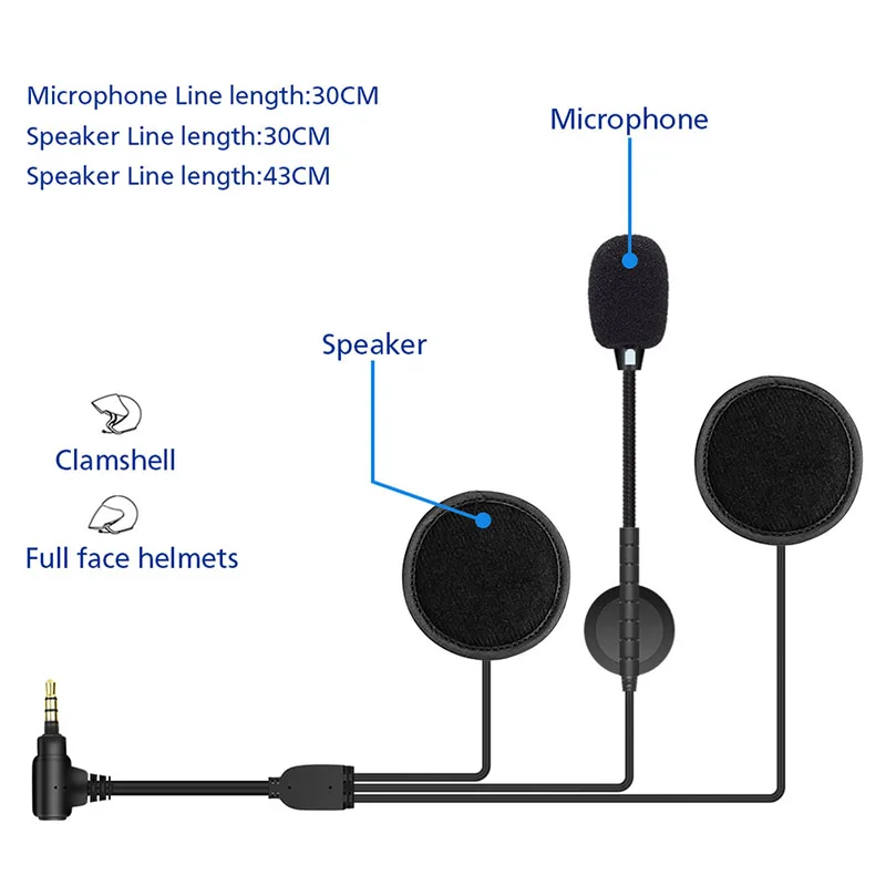2 шт. R6 мотоцикл Bluetooth шлем гарнитуры домофон громкой связи гарнитура для диктора 6