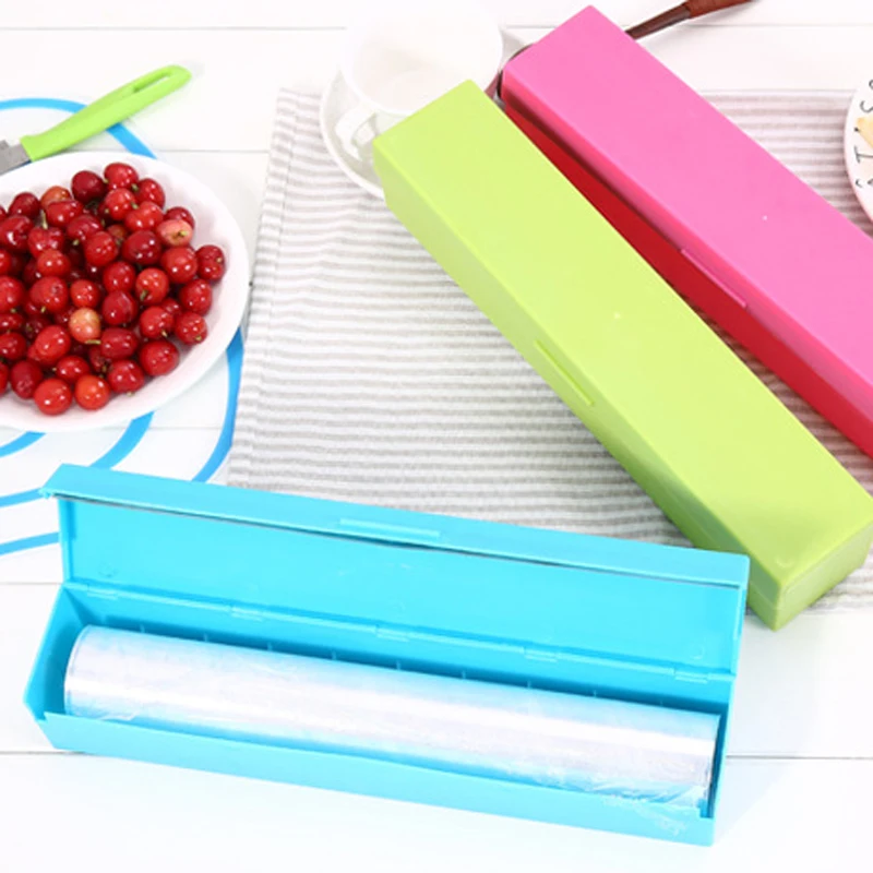 Plastic Wrap Dispensers Kitchen Cling Food Cutter Box Storage Tool | Дом и сад