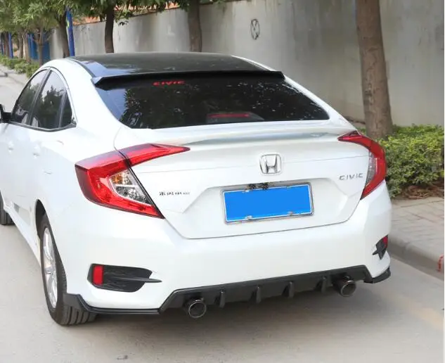 ABS краска заднего крыла багажник выступ Спойлеры Подходит для Honda Civic Седан 2017 2018