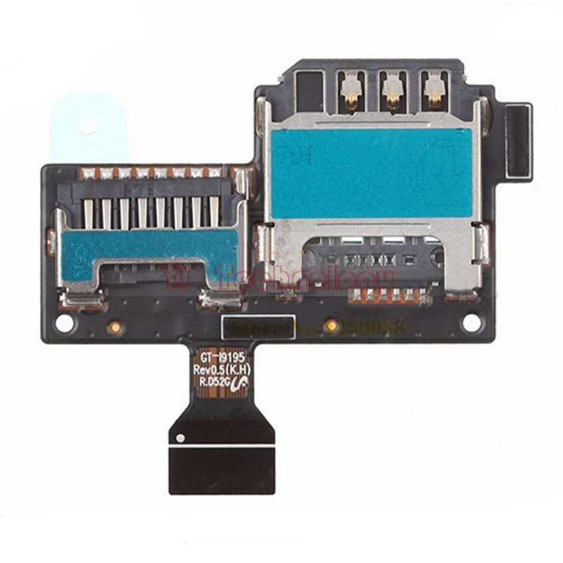 Новый для Samsung Galaxy S4 Mini I9190 I9195 SIM карта и устройство считывания sd карт контактный