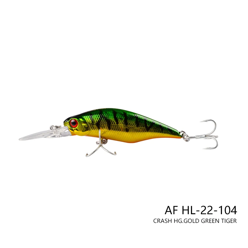 ANYFISH STAR RV SHAD 70F-DR плавающая приманка для рыбалки 7 см 9,8 г жесткая приманка с 3D глазами искусственная приманка с 2 крючками глубина погружения 2-2,5 м - Цвет: AF HL-22-104