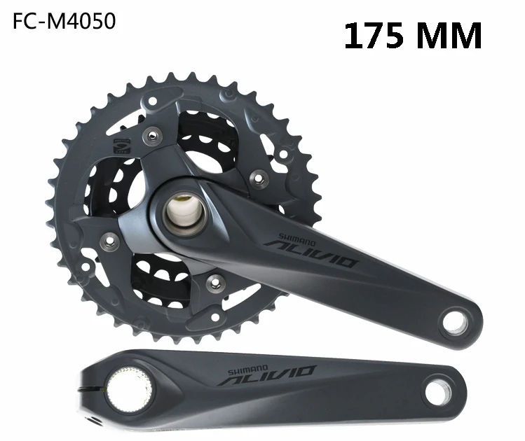 SHIMANO ALIVIO FC-M4050 Кривошип горного велосипеда для езды на велосипеде кривошипно звездочки/22 Вт, 30 Вт, 40 т шатун для велосипеда комплект нижнего белья с открытой зубчатая пластина - Цвет: 4050 NO BB