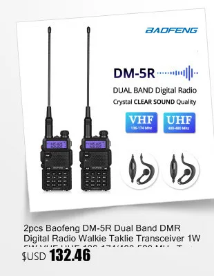 Baofeng GT-3TP Mark III комплект 1/4/8 Вт высокой мощности Мощность VHF UHF приемно-передающая радиоустановка иди и болтай Walkie Talkie Transciver с Динамик USB Кабель для программирования