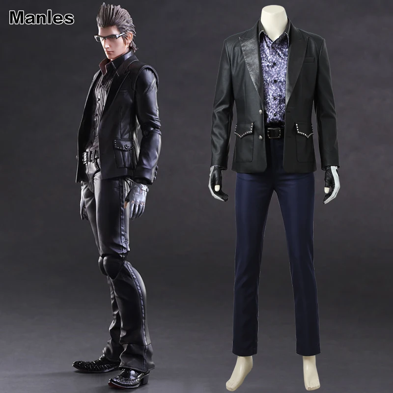 Final Fantasy XV Косплей Костюм Ignis Scientia для взрослых мужчин аниме игровое снаряжение комбинезон униформа Черная куртка полный комплект на заказ