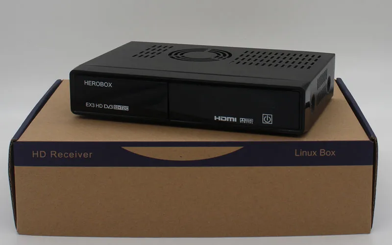 Herobox EX3 Поддержка HD DVB-S2+ T2/C BCM7358 751 процессор, выполняющий миллион операций в секунду с мощный вентилятор опционально Wi-Fi