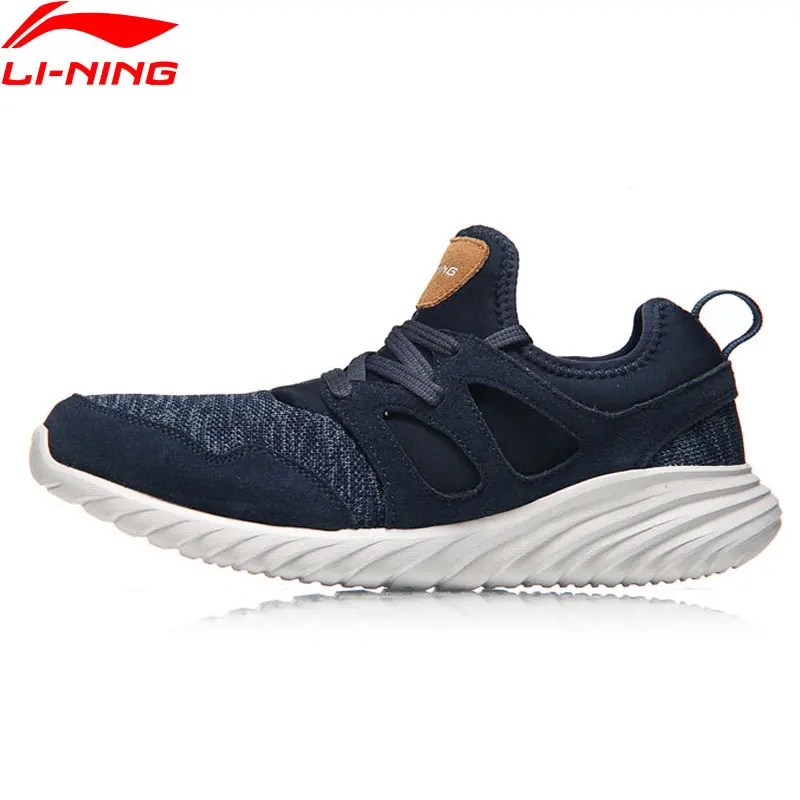 Li-Ning Мужская обувь для прогулок и отдыха светильник с дышащей подкладкой Спортивная обувь Кроссовки SJAS17