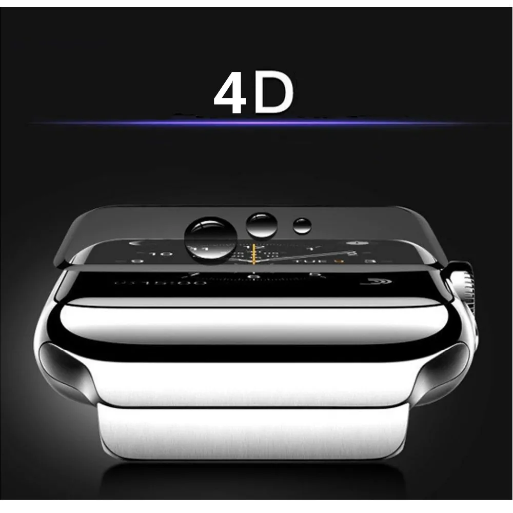 9H пленка из закаленного стекла для apple watch band apple watch 5 4 3 44 мм 40 мм Полная изогнутая поверхность iwatch 5 42 мм 38 мм защита экрана