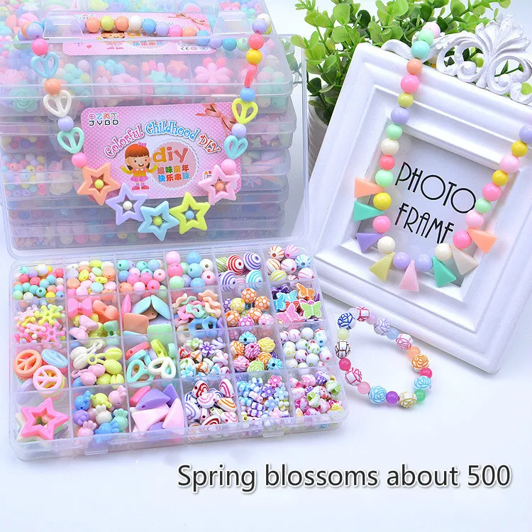 2springblossoms 24 Сетки diy Детская игрушка с бисером amblyopia Исправлена бисером развивающие игрушки подарок для девочки - Цвет: 2springblossoms
