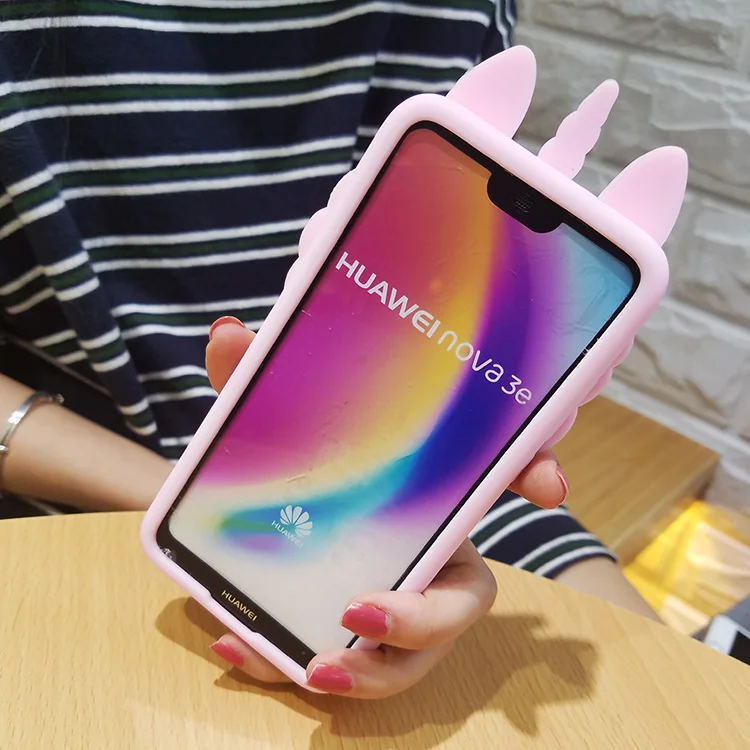 Для Huawei p20 3D Симпатичные жидкий Единорог чехол для p20/p20 pro/p20 lite (nove 3e) розовый