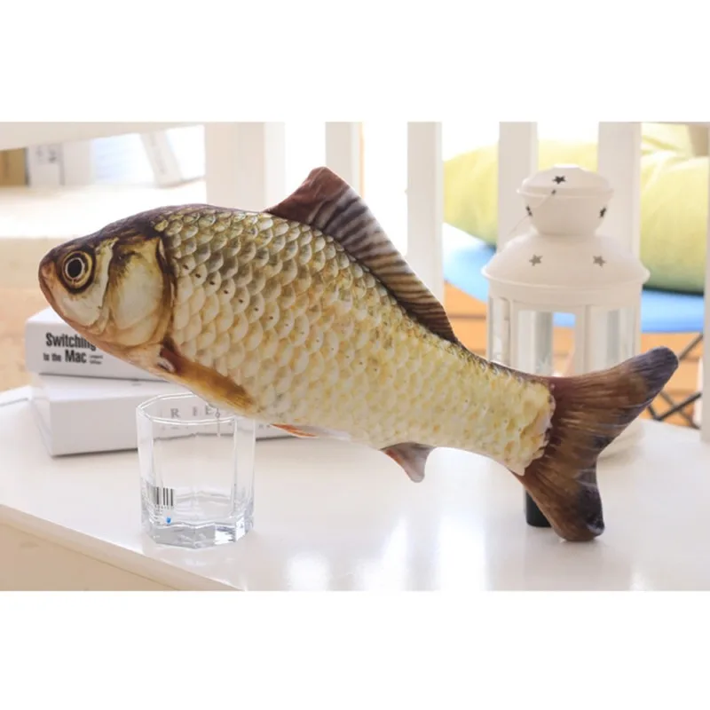 grass carp Игрушка для домашних животных, кошек, милых рыб, игрушка для жевания, плюшевая мягкая рыба С Кошачьей Мятой, котенок, интерактивный подарок - Цвет: grass carp