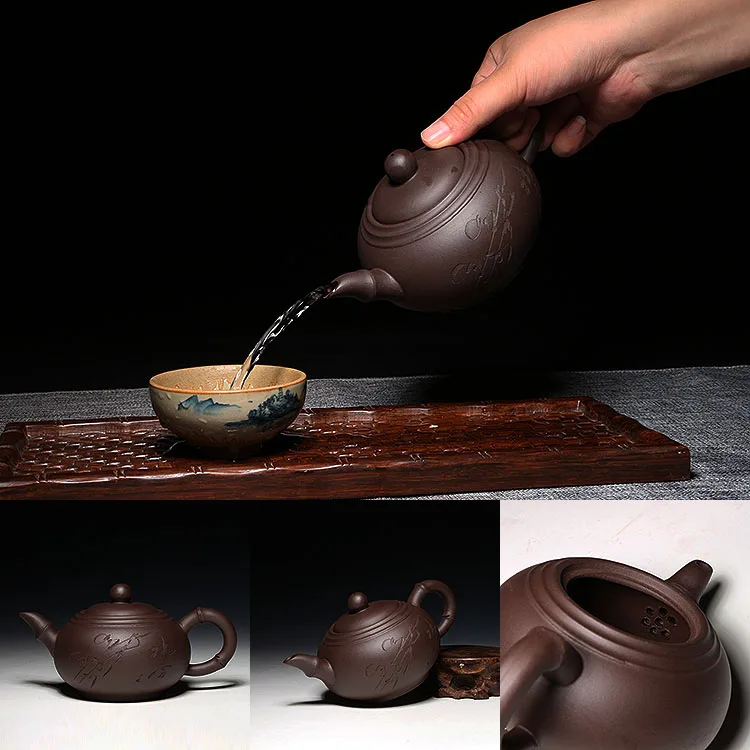 

Yixing Ore Purple clay Large Capacity Teapot Handmade Zisha Tea pot chinese kung fu black tea gift Special Free Shipping