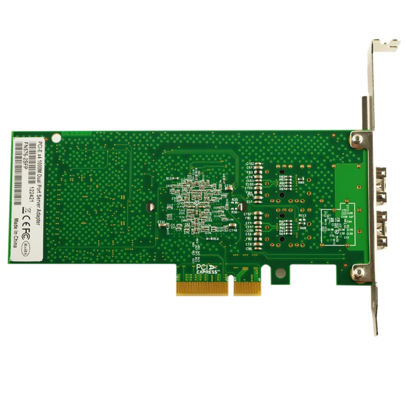 Двухпортовый SFP волоконный гигабитный Ethernet адаптер сервера NIC E1G42EF 1000 Мбит/с LC|gigabit